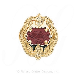 GS261 PT - 14 Karat Gold Pink Tourmaline Slide 